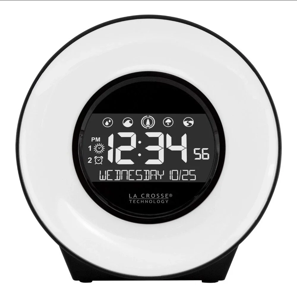 C85135 La Crosse Technology Mood Light & Nature Sound Digital Alarm Clock